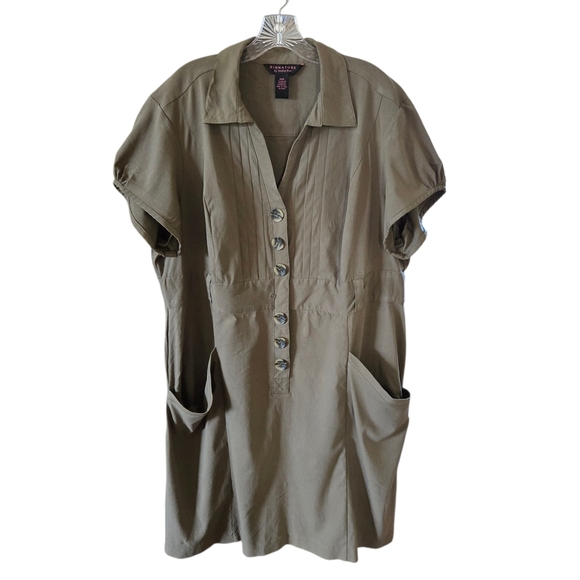 PLUS SIZE*****Robbie Bee Olive Midi Dress - Picture 2 of 11